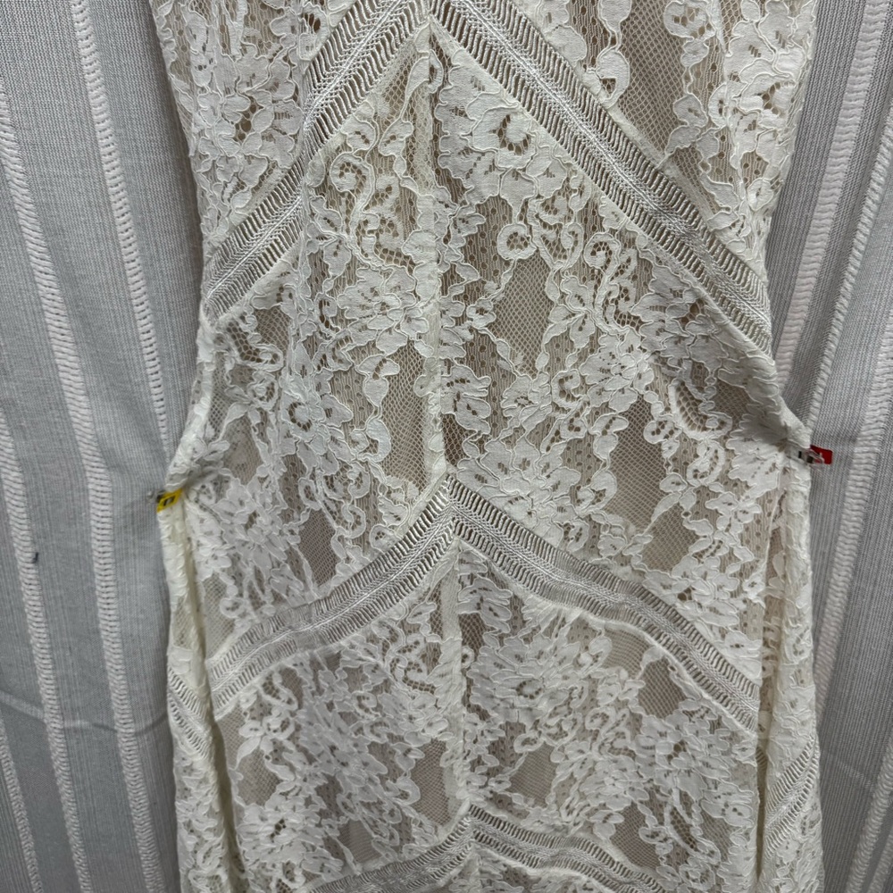 Lulu's Promise My Heart‎ Strapless Lace Dress in Cream Wedding Formal size L NWT - Picture 5 of 16